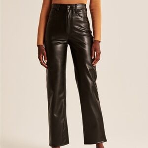 Black Faux Leather Pants